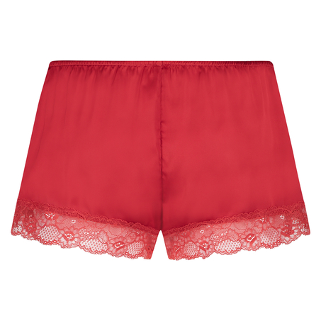 Satin pyjama shorts, Red