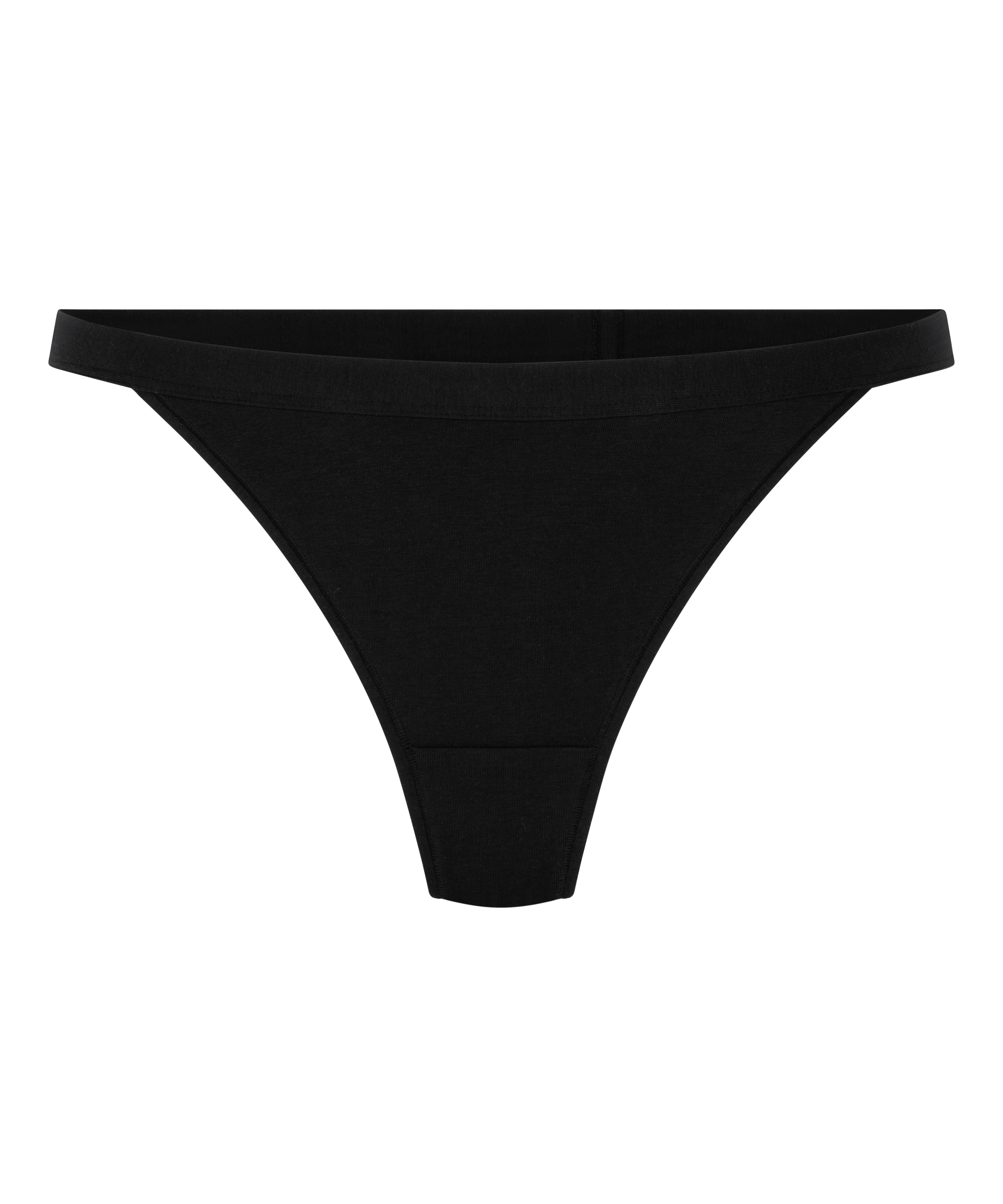 Cotton Thong, Black, main
