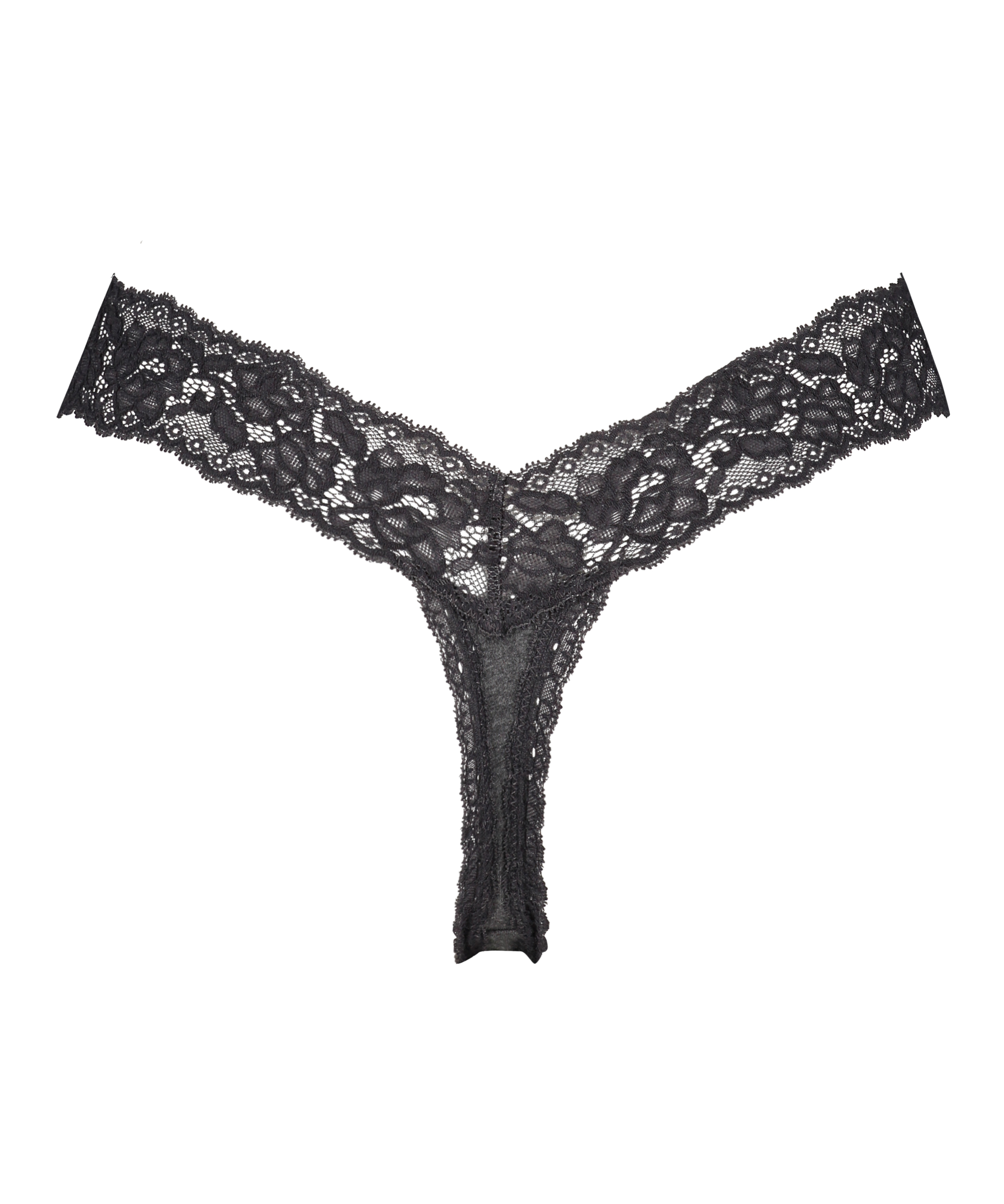 Cotton extra low thong, Grey, main