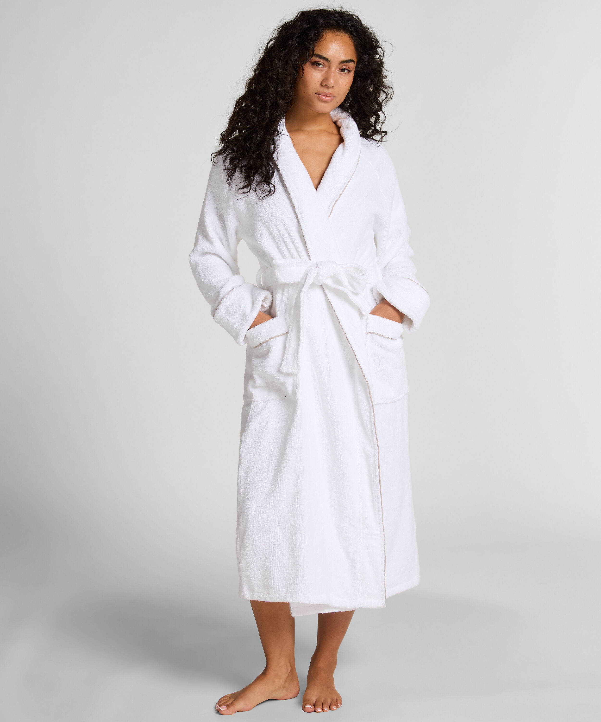 Toweling Robe, White