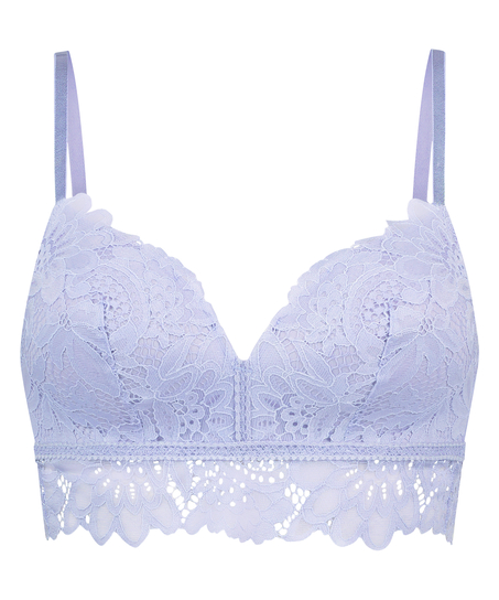 Shiloh Padded Non-wired Longline Bra, Purple