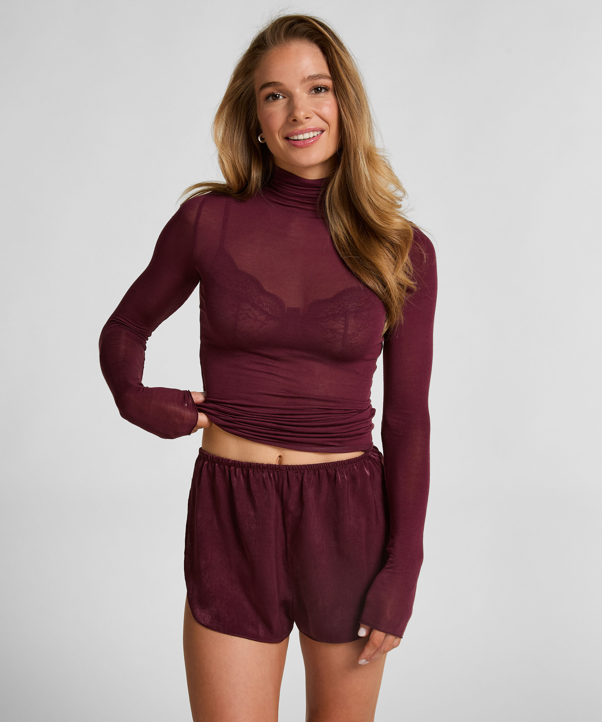 Short Satin Minimal, Purple