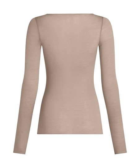 super soft Boatneck shirt with Cashmere, Grey