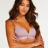 Padded Non-Wired Bra, Purple