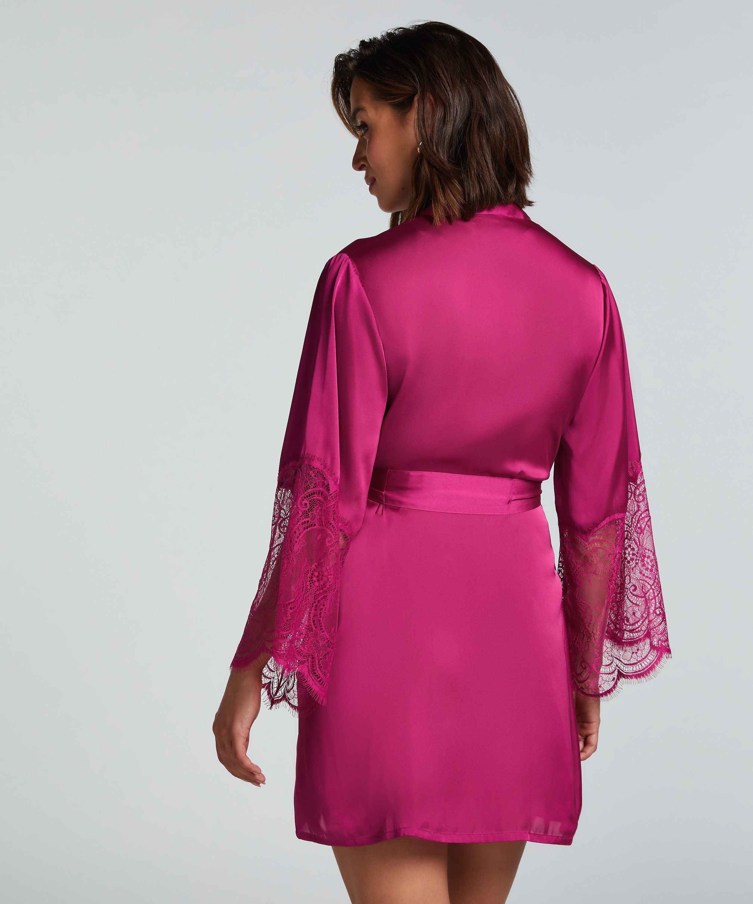 Satin Kimono, Pink, main