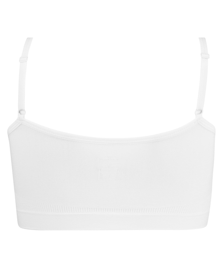 Seamless strappy top, White