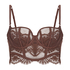 Indigo Non-Padded Underwired Longline Bra, Brown