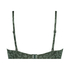 Tonal Leo padded underwired bikini top Cup E +, Green