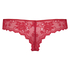 Lace Back Invisible Thong, Red