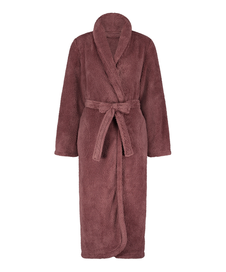 Fleece Bathrobe, Purple