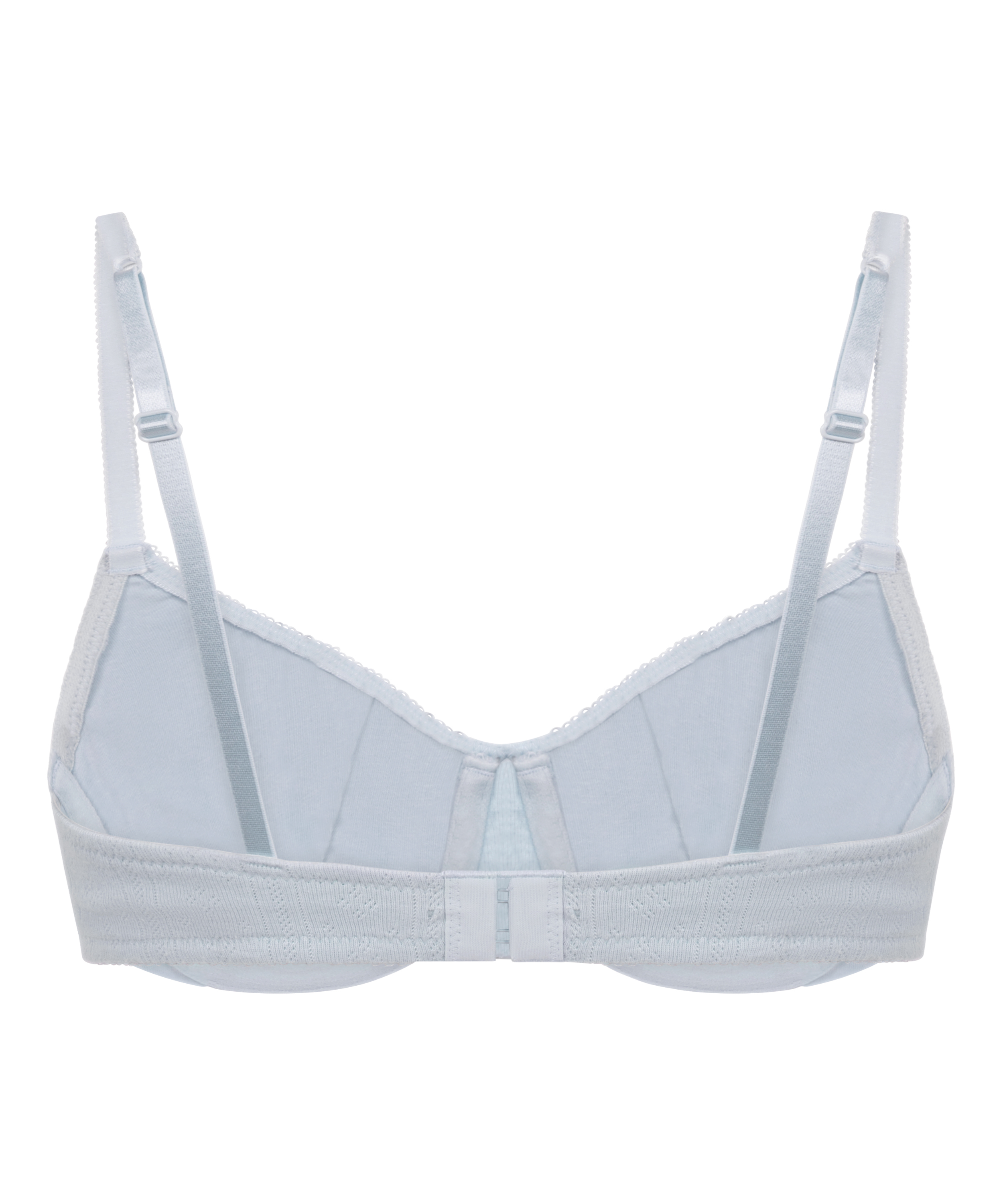 Pointelle Non-padded Underwired Bra, Blue, main
