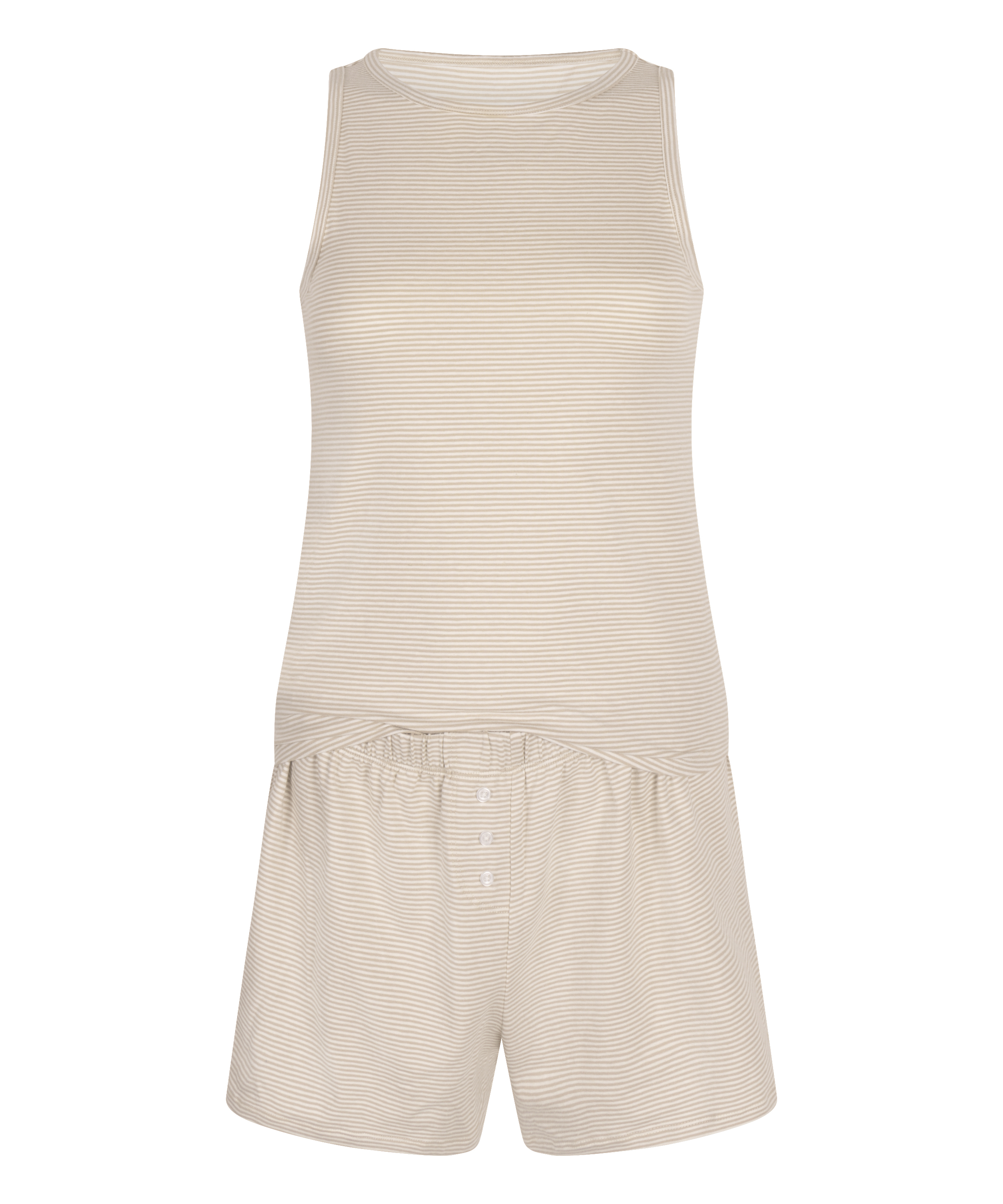 Pyjamaset Singlet Jersey, Beige, main