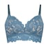 Shiloh Padded Non-wired Longline Bra, Blue