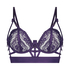 Mitzy Non-Padded Underwired Longline Bra, Purple