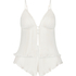 Chiffon Plisse Cami Set, White