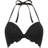 Scallop push-up underwired bikini top Cup A - E, Black