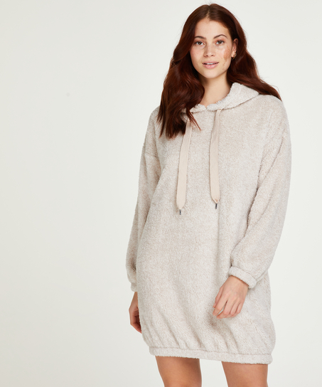 Snuggle Fleece Dress, Beige