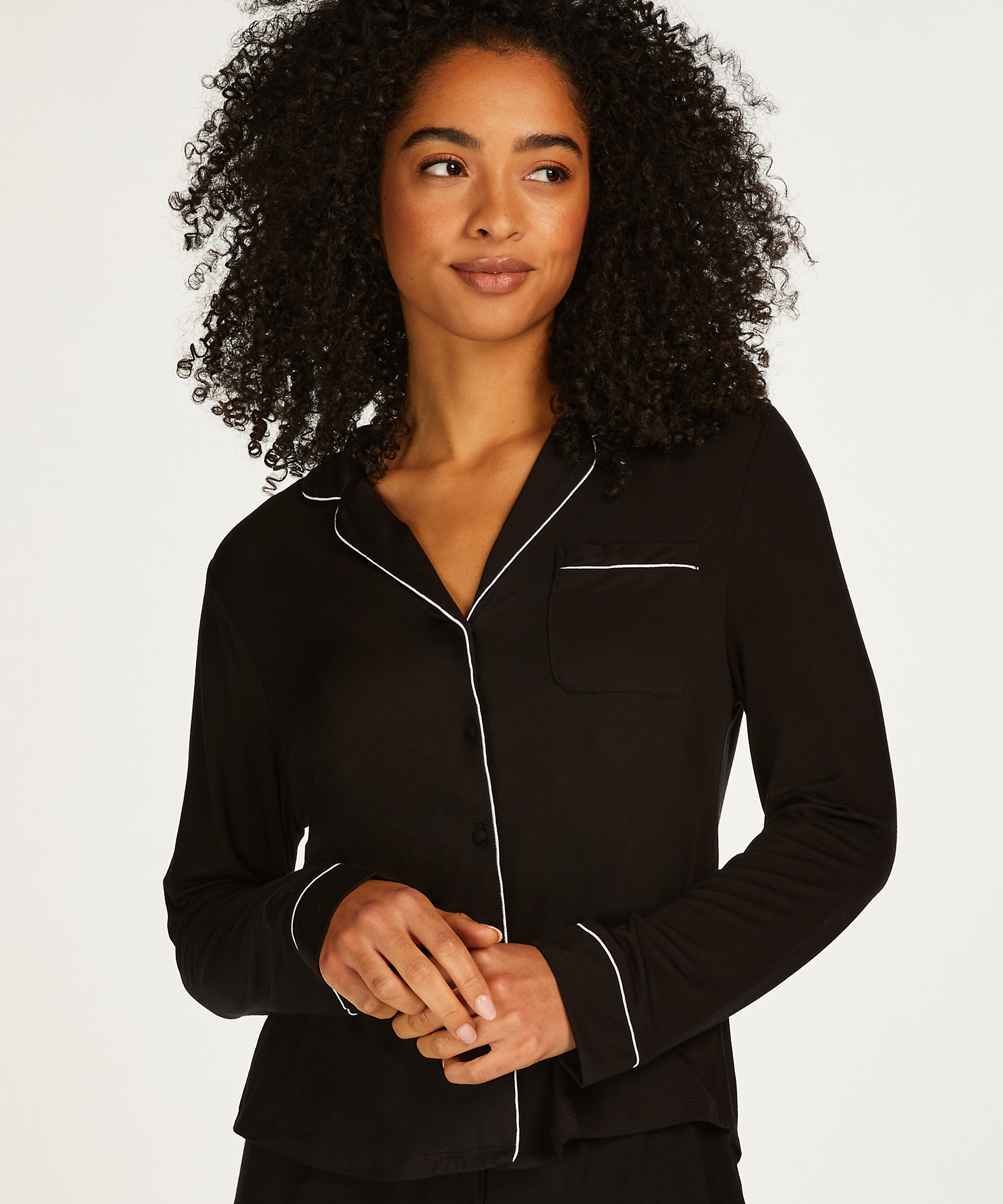 Essential Jersey Long-Sleeved Jacket, Black, main