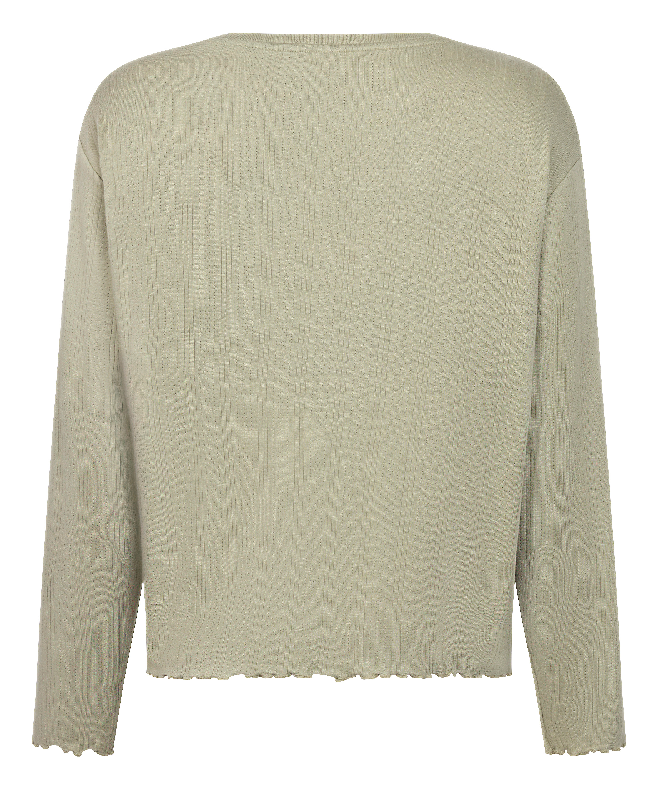 Pyjama Top Loose Pointelle, Green, main