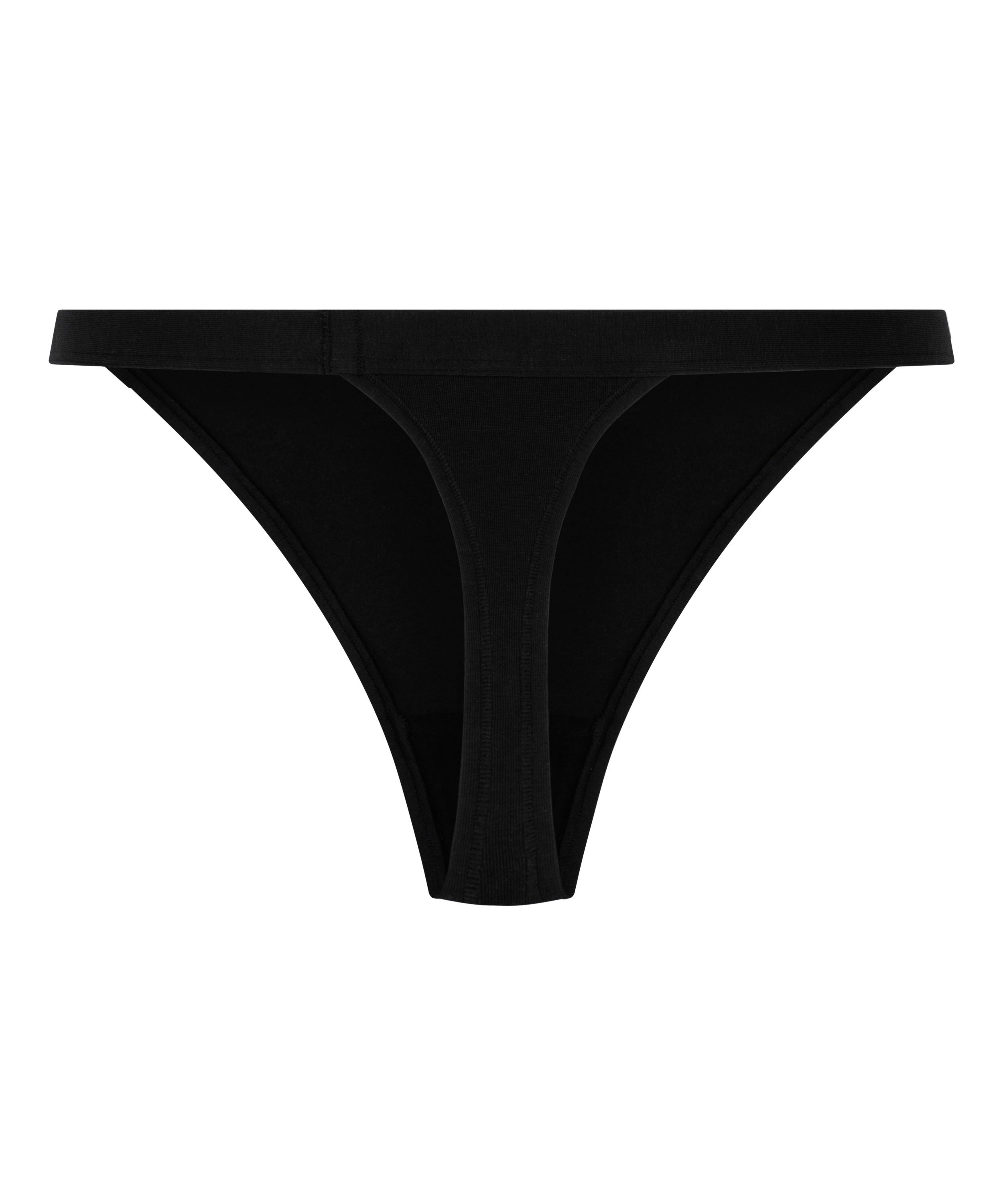Cotton Thong, Black, main