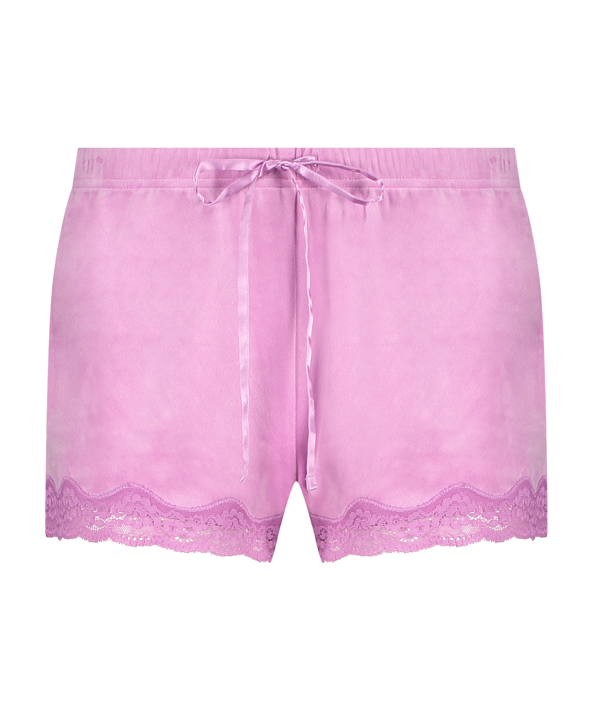 Velvet lace shorts, Pink, main