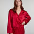 Satin Long-Sleeved Jacket, Red