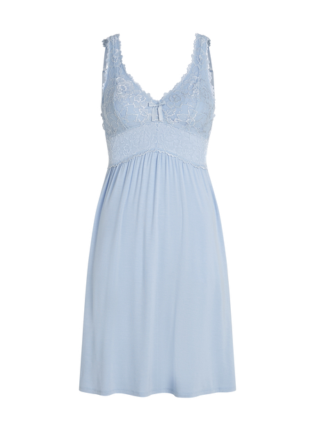 Nora Lace Slip Dress, Blue