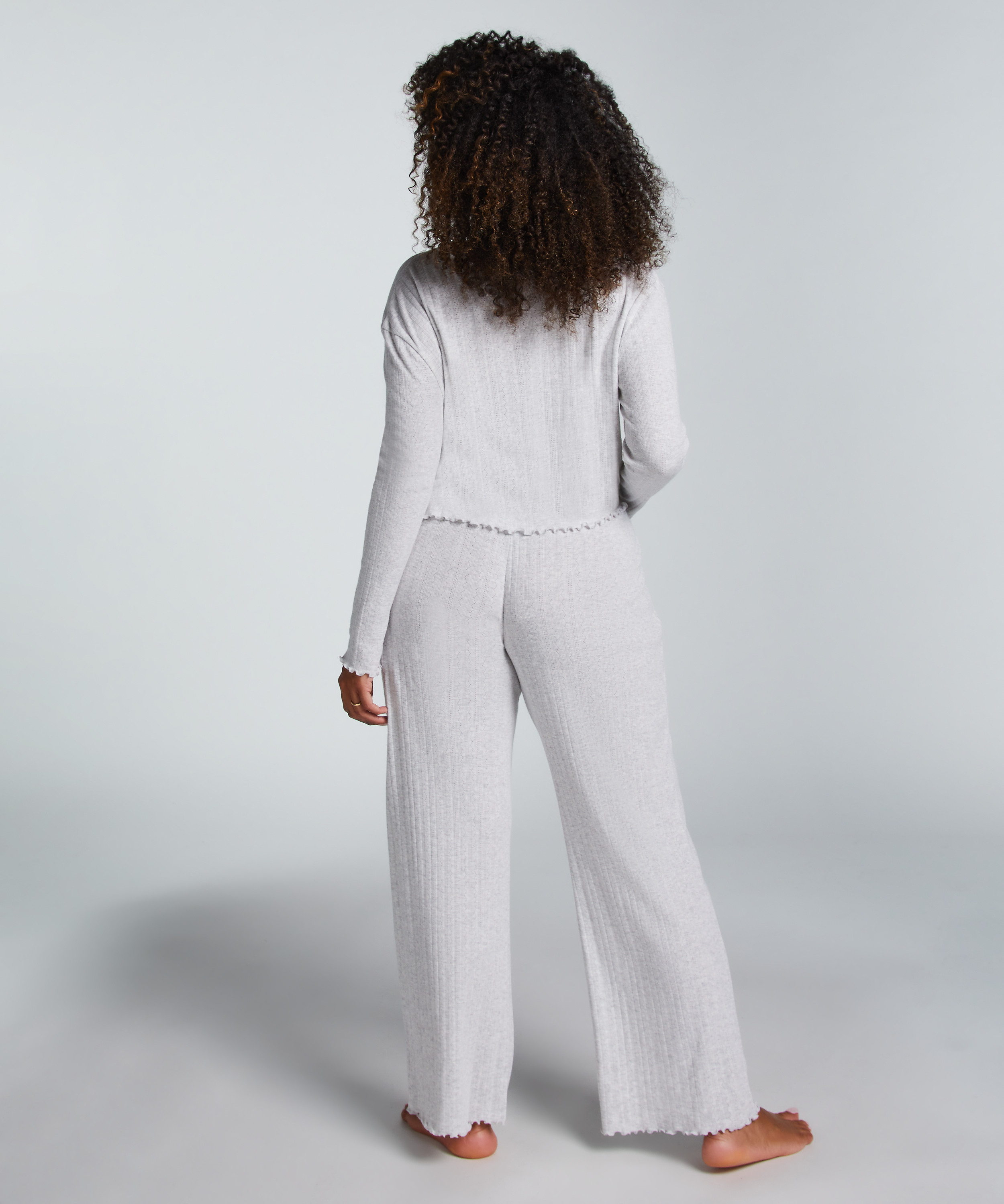 Pointelle Pyjama Pants, Beige, main