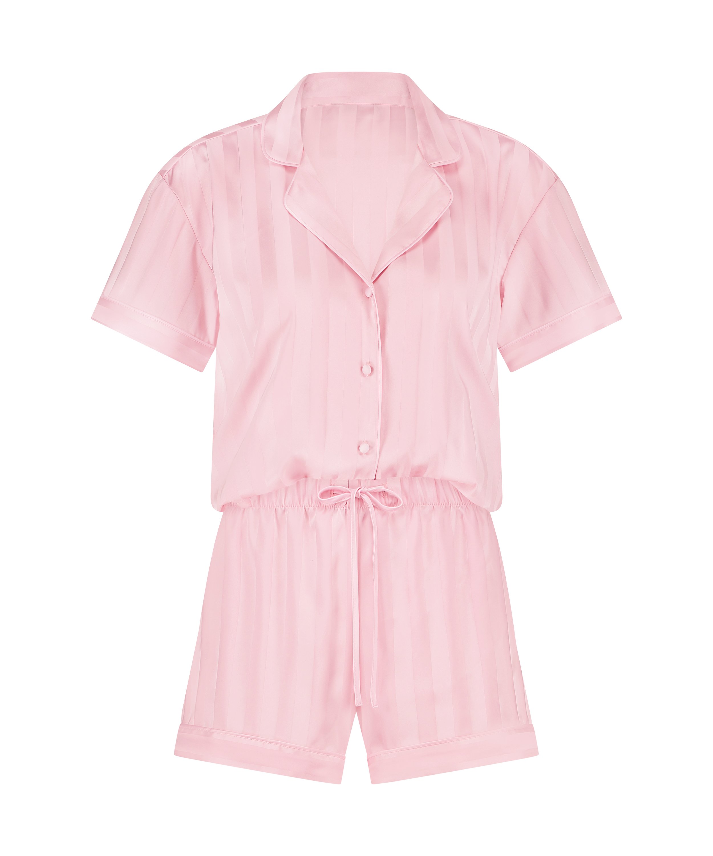 Satin Pyjama Set, Pink, main