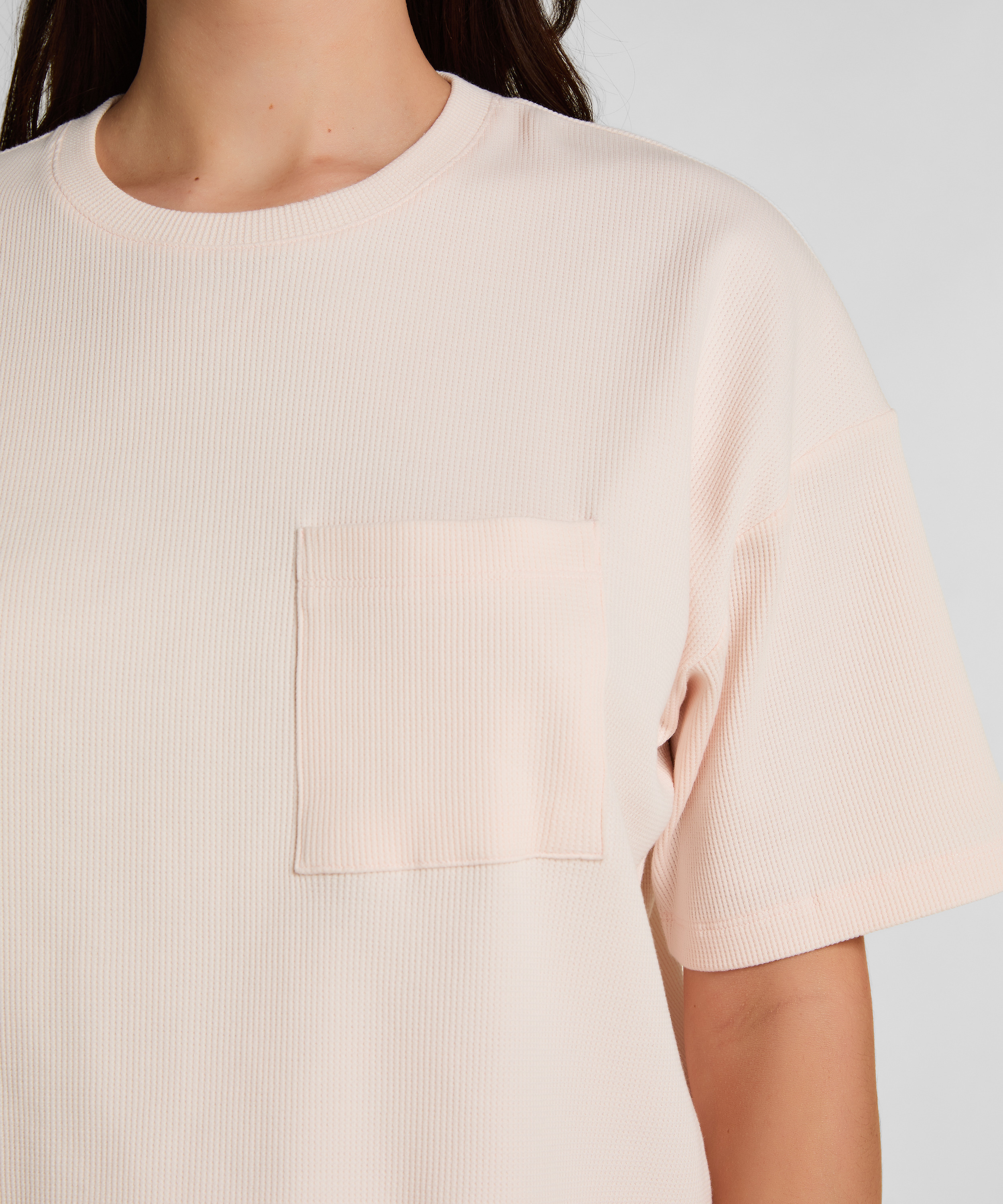 Pyjama Top Waffle, Pink, main