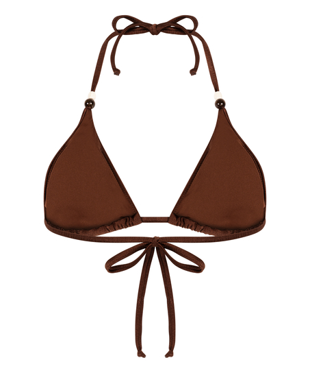 Kallua Triangle Bikini Top, Brown