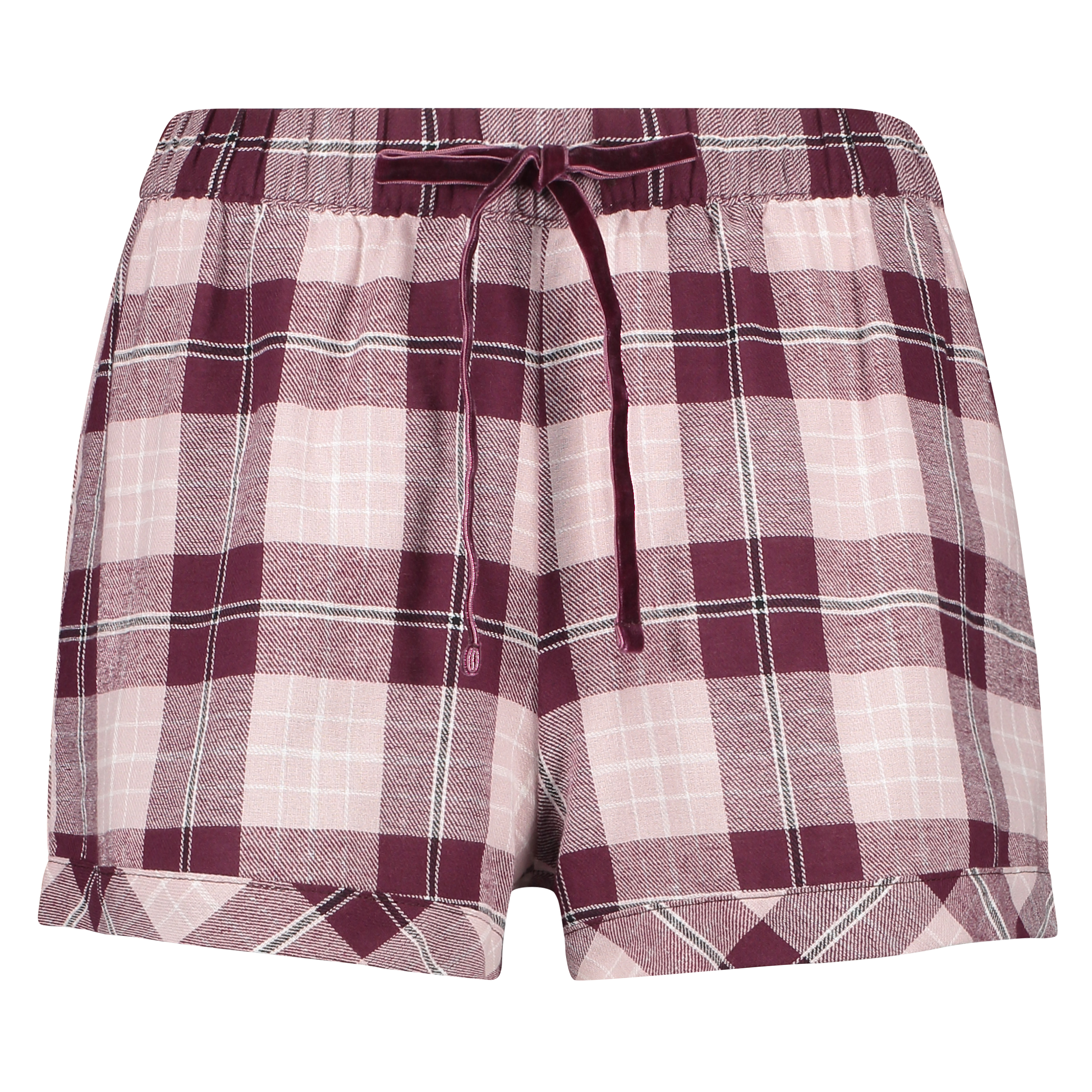 Twill Check shorts, Red, main