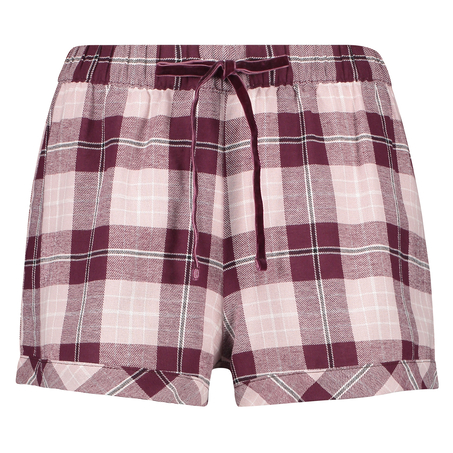 Twill Check shorts, Red