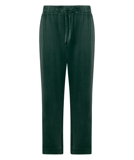 Velvet Pyjama Pants, Green