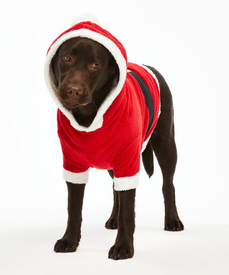 Dog's Fleece Onesie, Red