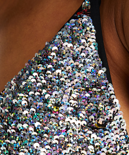 Pride triangle bikini top, Black