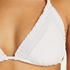 Maldives triangle bikini top, White