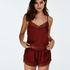 Satin Lace cami top, Red
