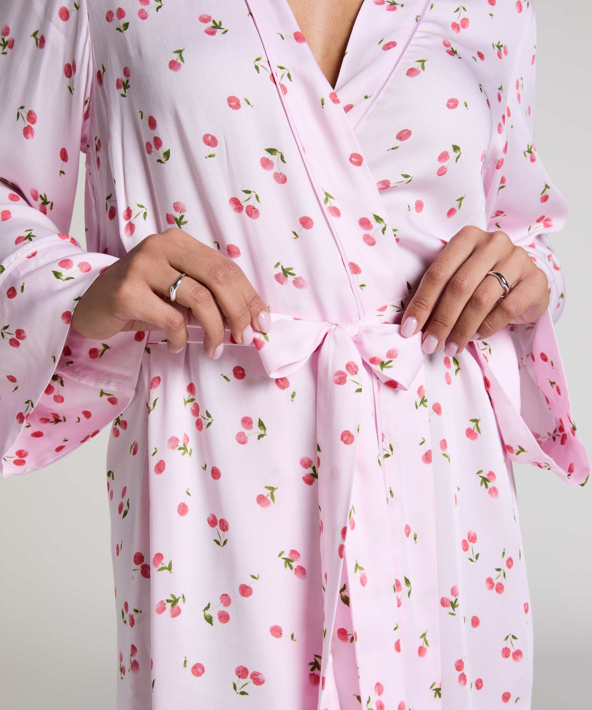 Satin Kimono, Pink, main