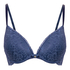 Marine Padded Underwired Push-Up Bra, Blue