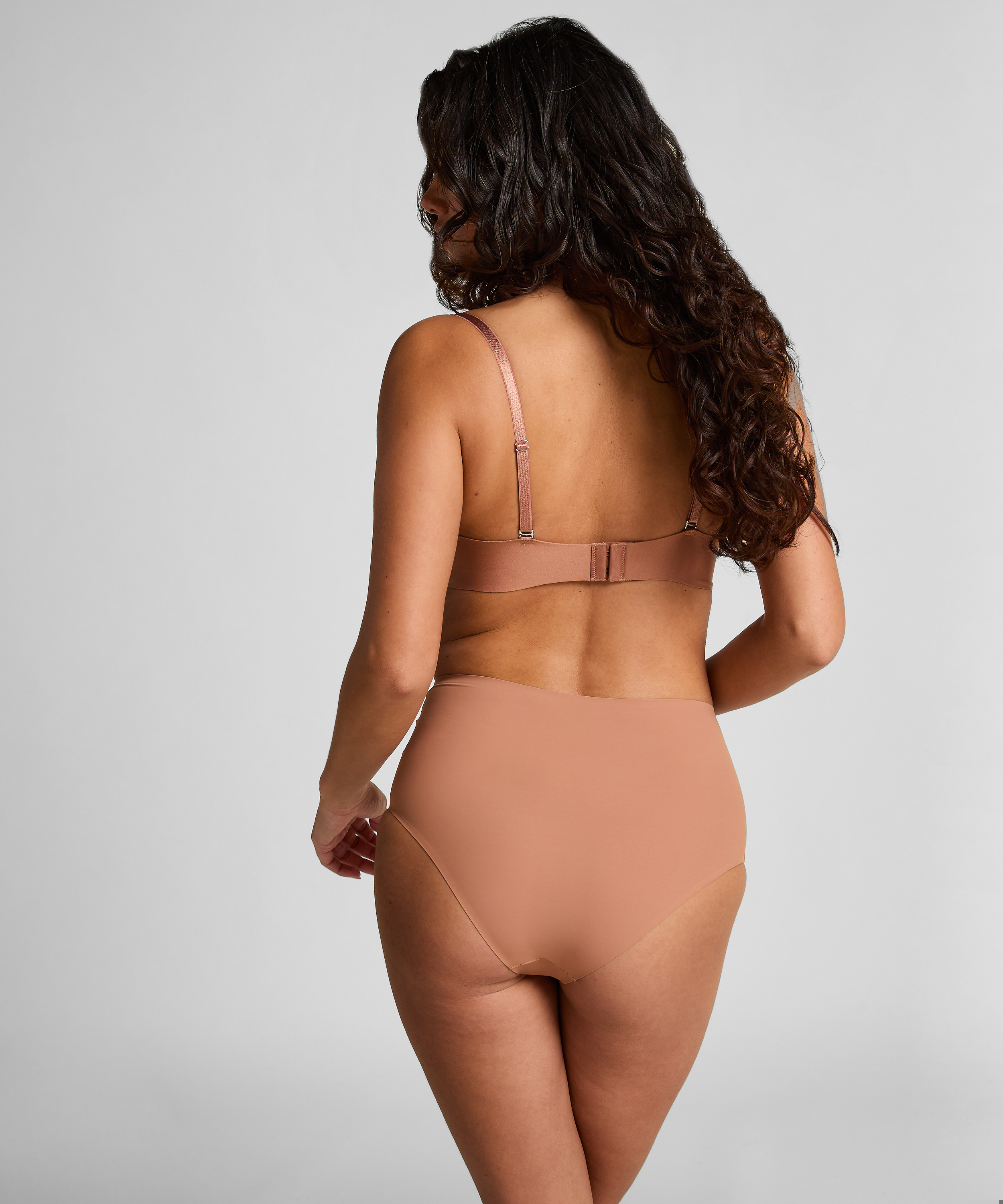 Jane Padded Underwired Strapless Bra, Brown, main