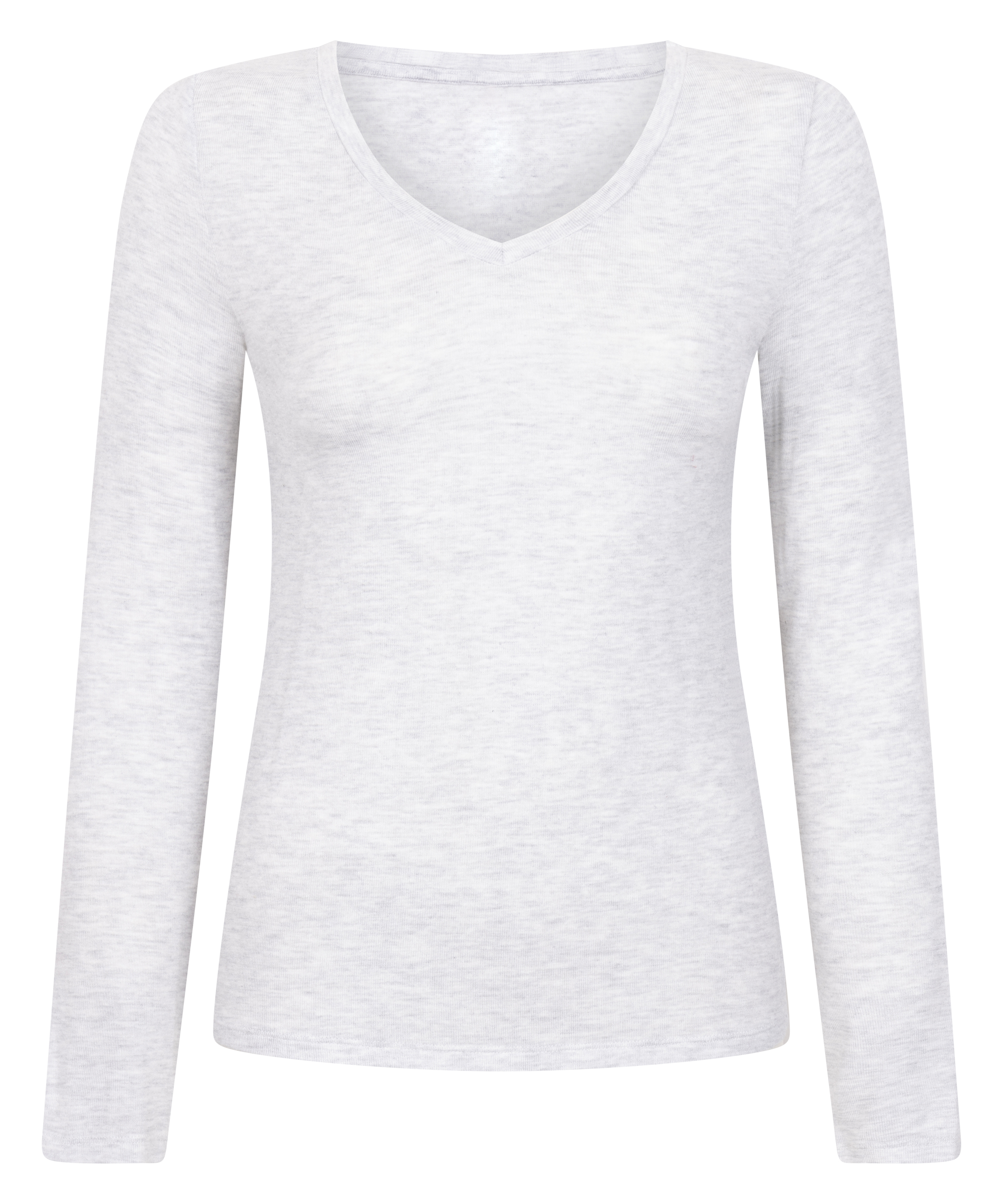 Long-Sleeved Pyjama Top, Grey, main