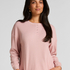 Top Waffle Henley, Pink