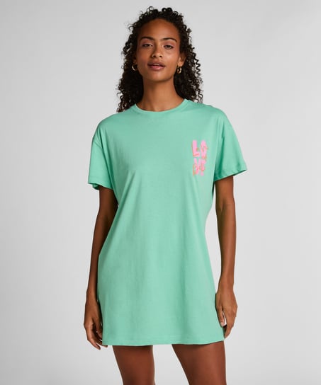 Round Neck Nightshirt, Green