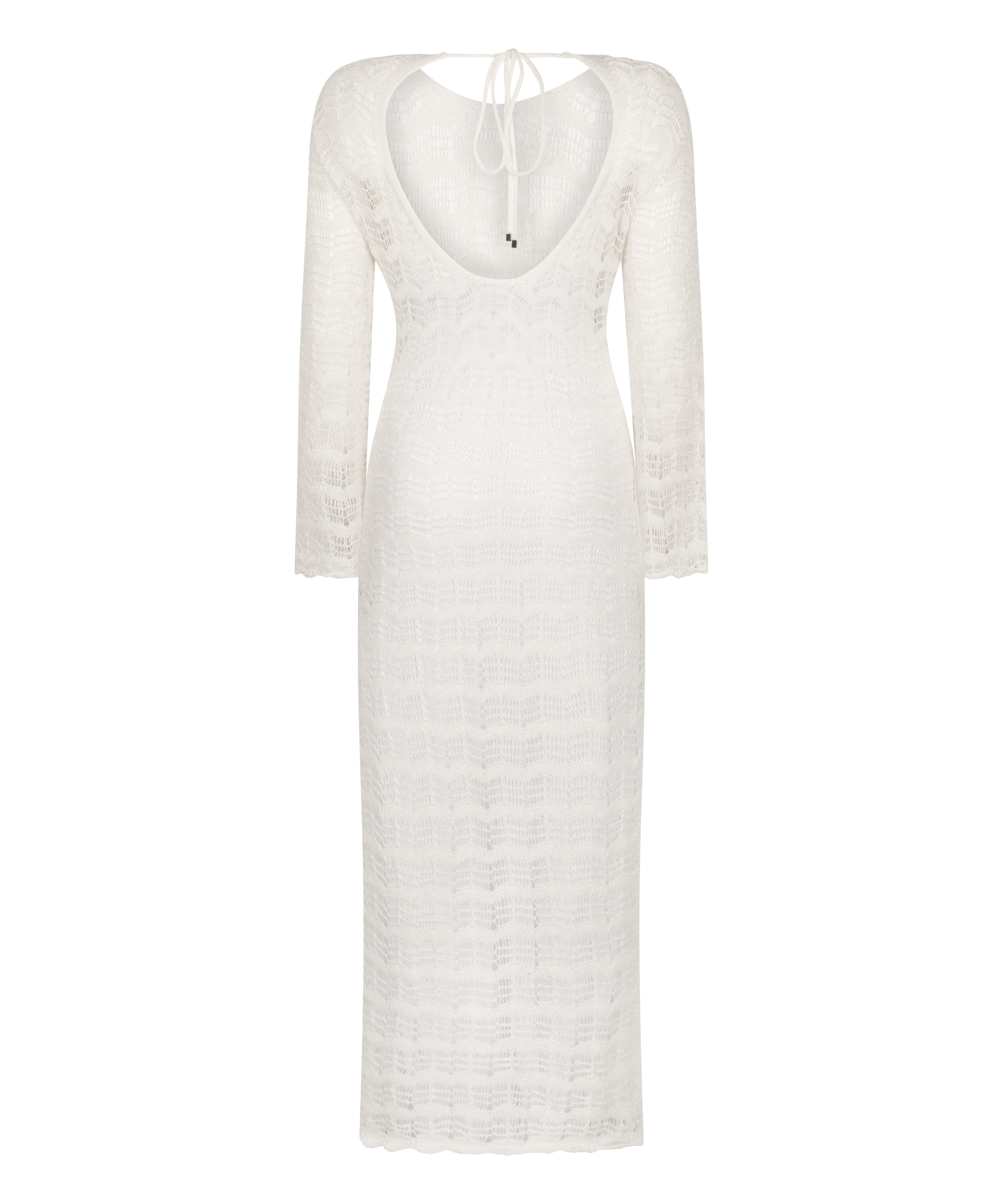 Crochet Maxi Dress, White, main