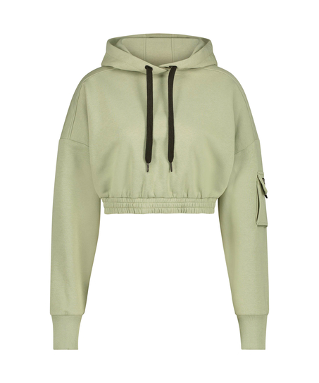 Sweat Cropped Hoodie Kim Petras, Green
