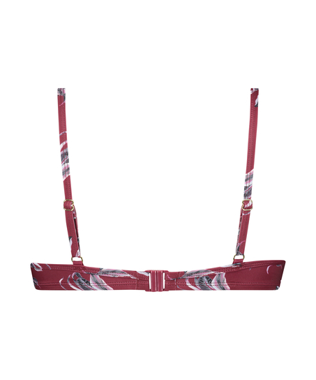 Tropic Glam non-padded underwired bikini top, Red
