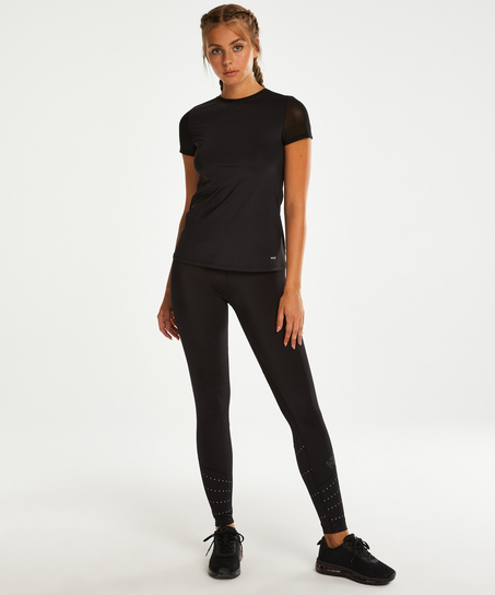 HKMX Open Back Sports Shirt, Black