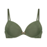 Plunge Padded Underwired Bra, Green