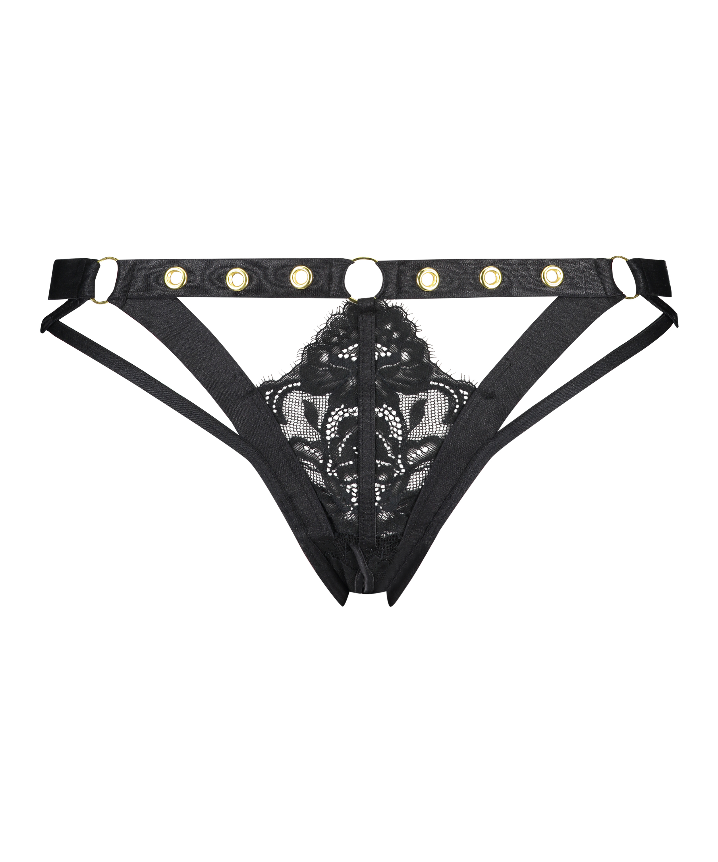 Sadie Open Crotch Brazilian, Black, main